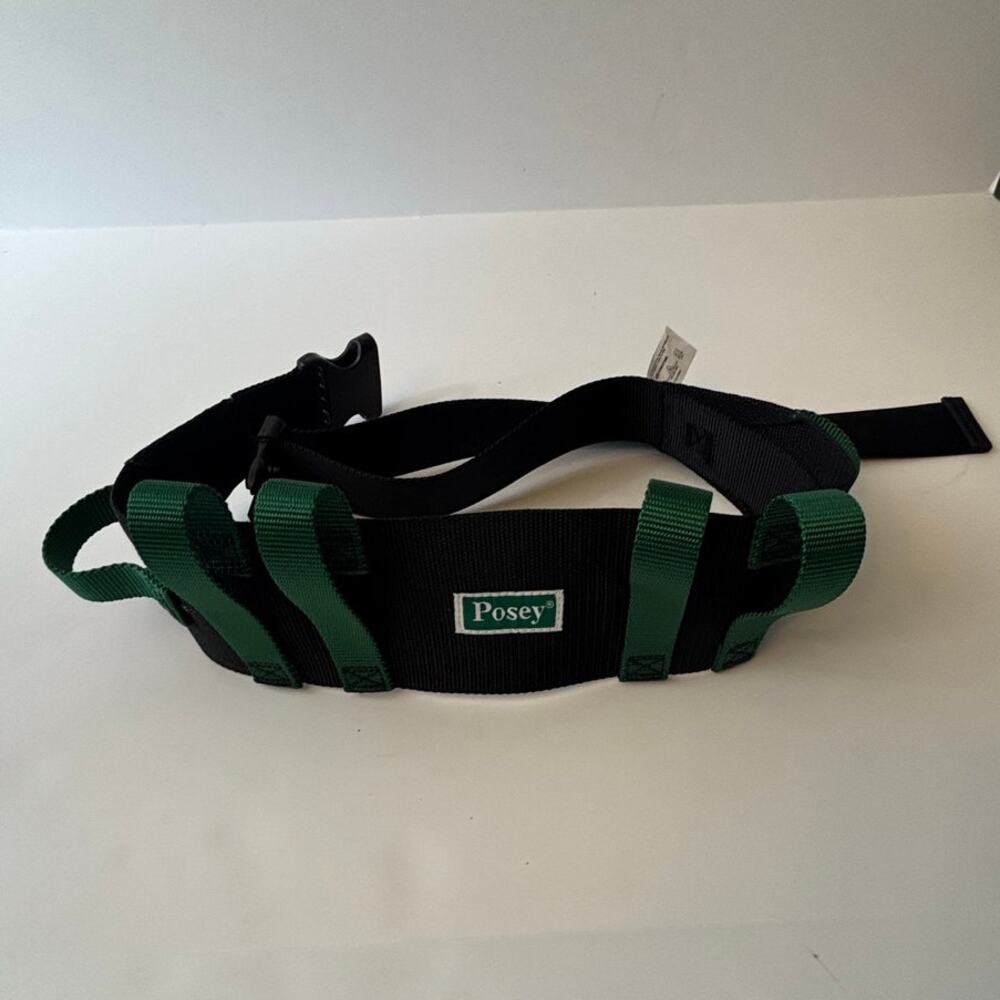 Posey Transfer Belt 55 in Green/Black Gait Belt 6537Q